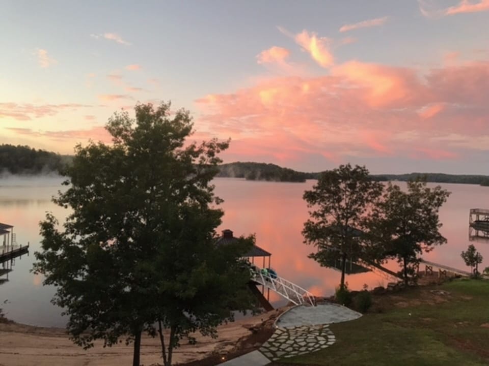 A lovely sunrise! Mornings and evenings often have beautiful and changing views.