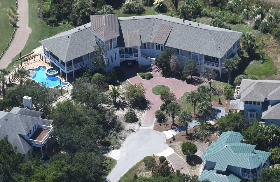 Aerial View of Home with Private Pool