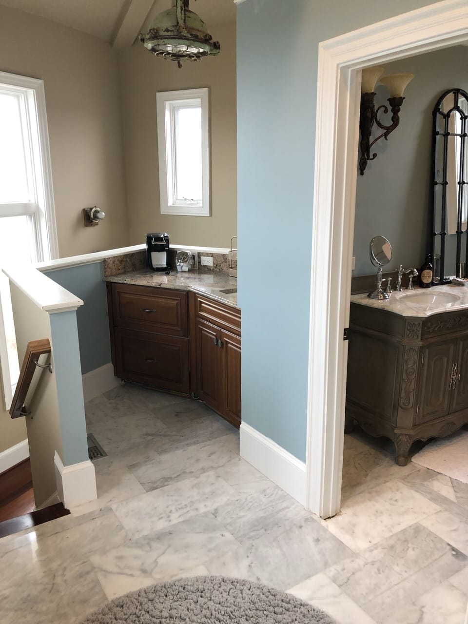 Upstairs Kitchenette and Bathroom