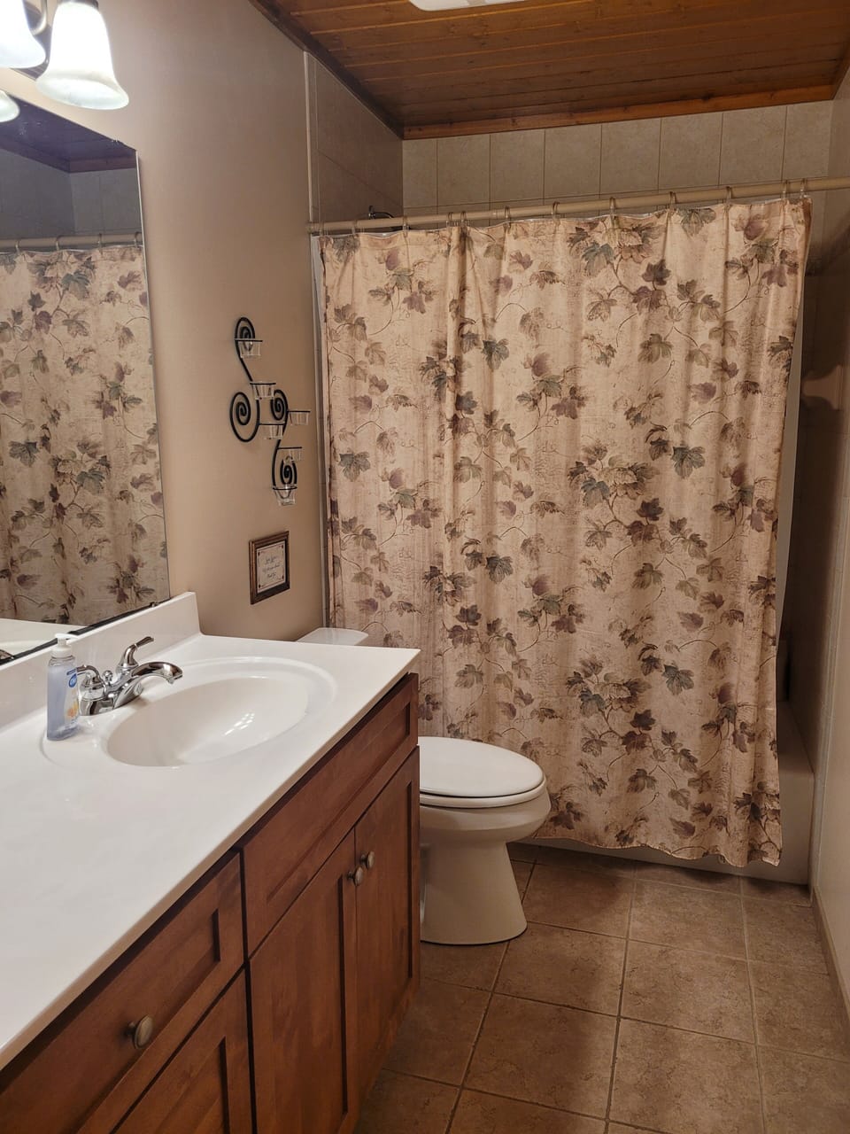 Downstairs bathroom with tub/shower