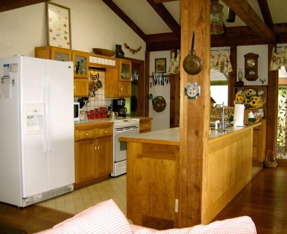 Greatroom kitchen from sitting area