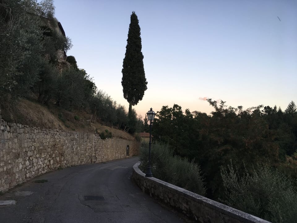 walking to the village at night