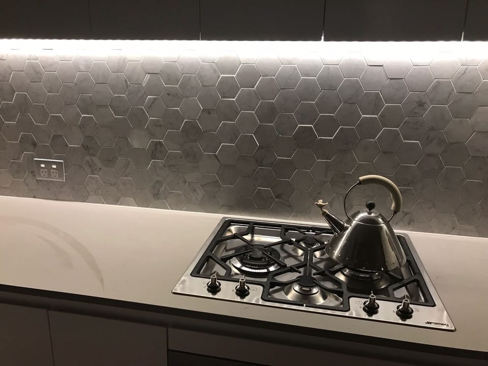 Modern kitchen with European appliances