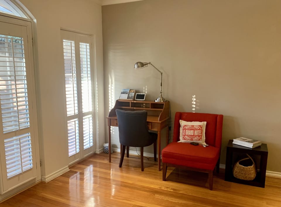 Desk in light and sunny space