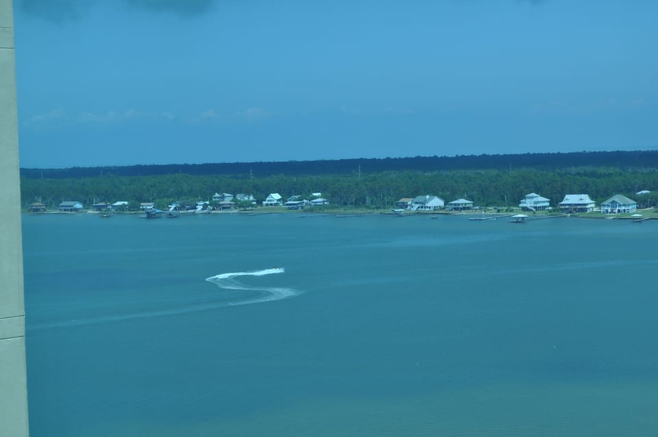 View of lagoon out the master bedroom