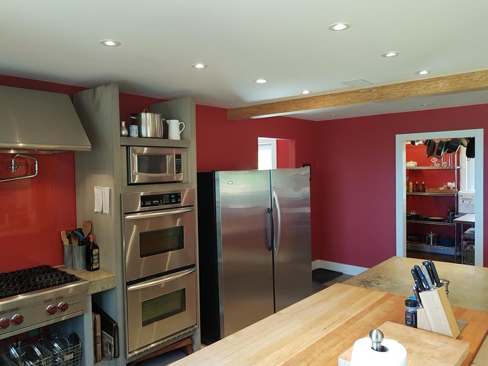 Huge fridge and freezer.