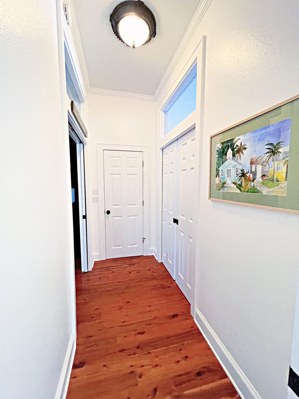 Privacy hallway & 2 suites. Close the hallway doors for naps and quite time.