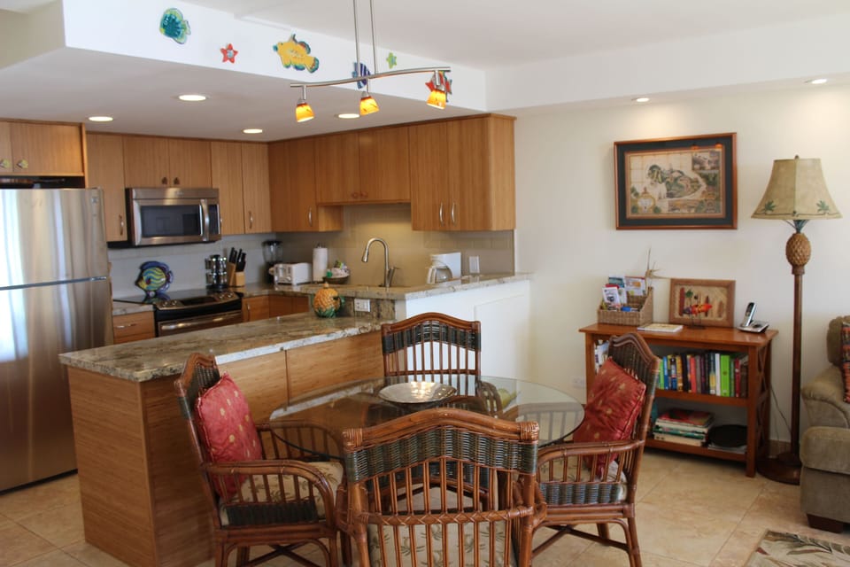 Dining and kitchen, open and spacious