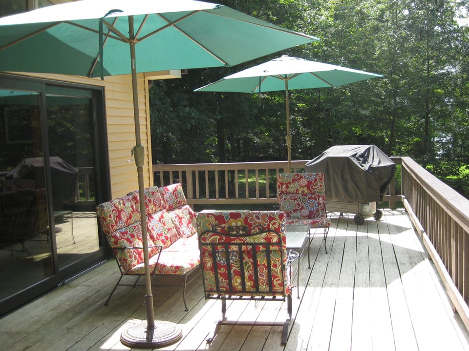 Deck seating and grill