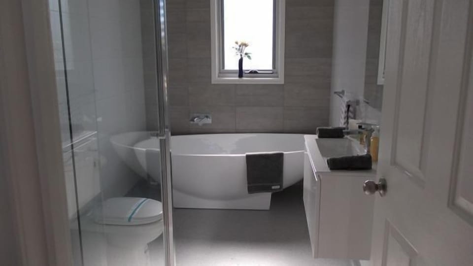 A modern bathroom.