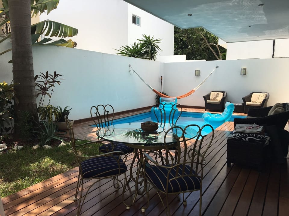 Backyard and pool