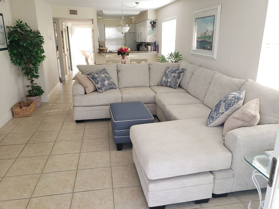 New sectional sofa and ottoman