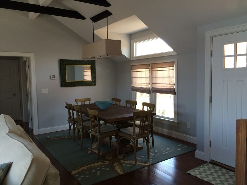 dining area - restoration hardware seating for 8