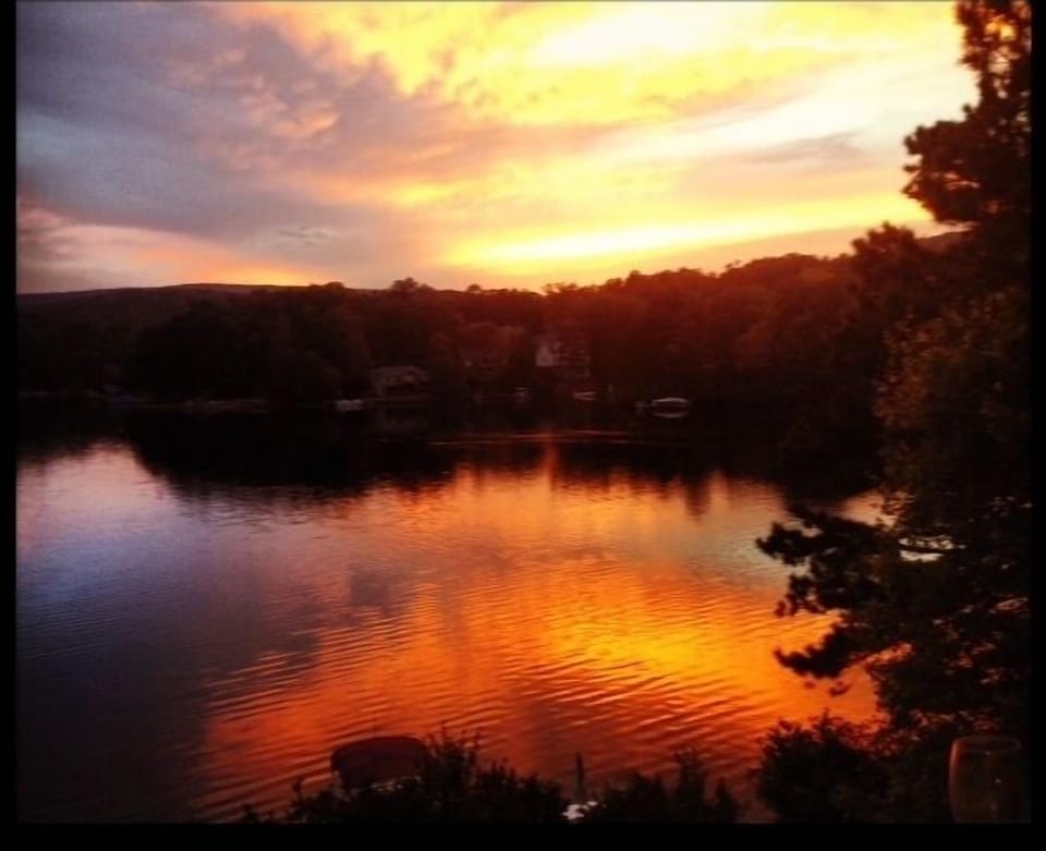 sunset from the deck