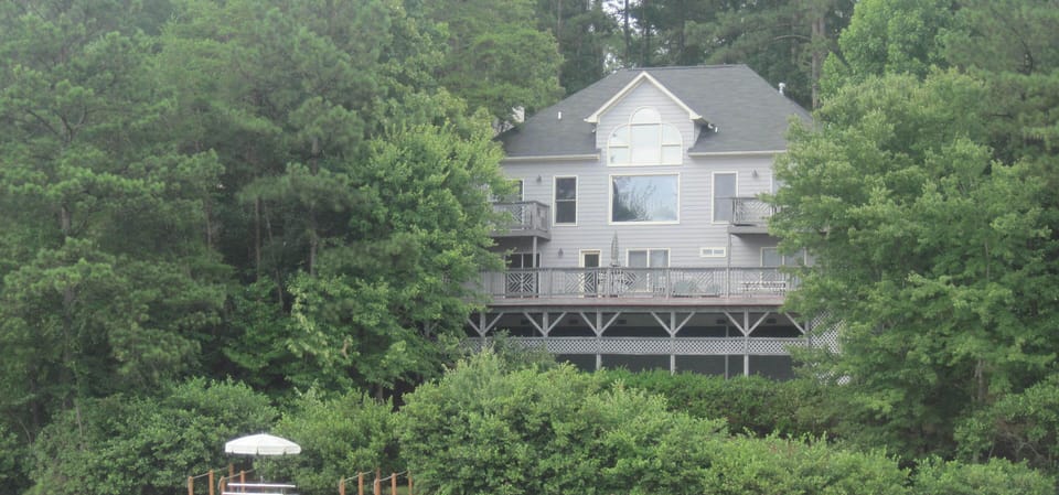 house from the lake