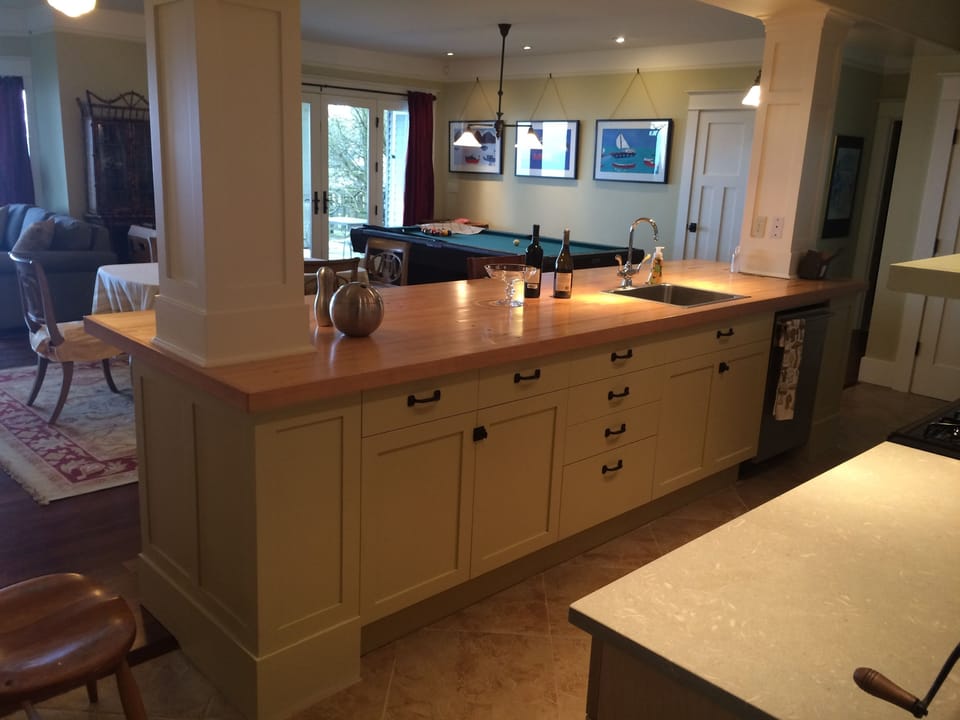 Looking from kitchen into living room