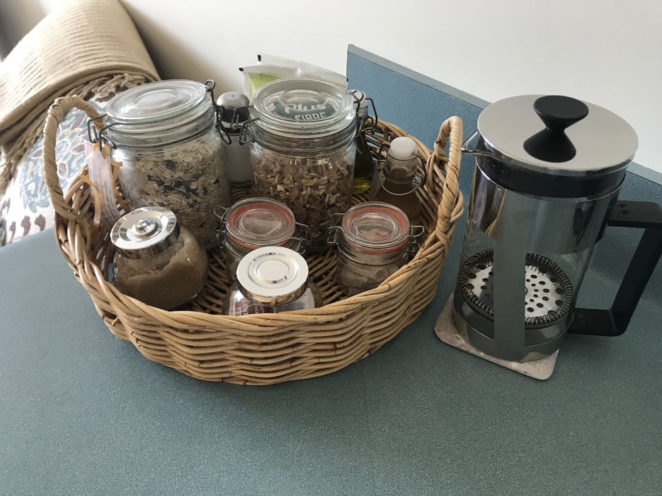 A welcome supply of light breakfast provisions