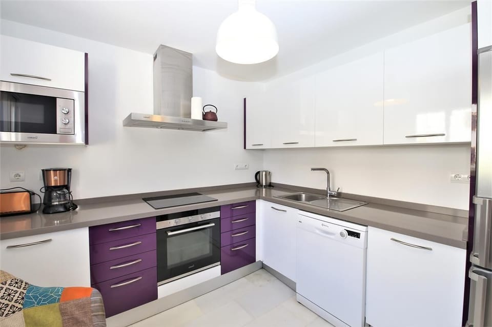 Modern kitchen is fully equipped with quality appliances