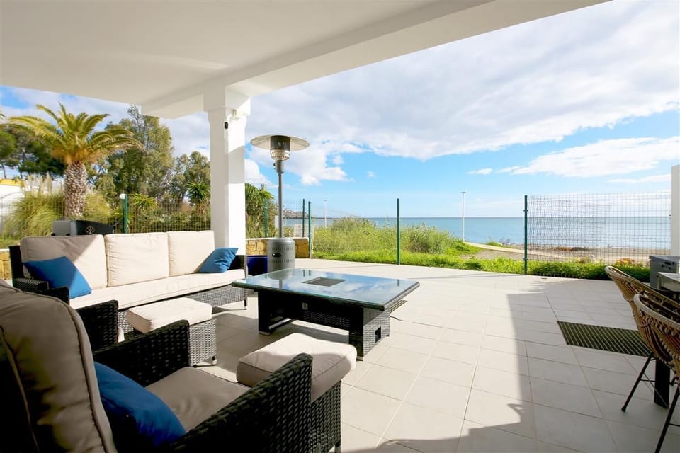 Private terrace with outdoor seating area, BBQ area and dining area for six guests