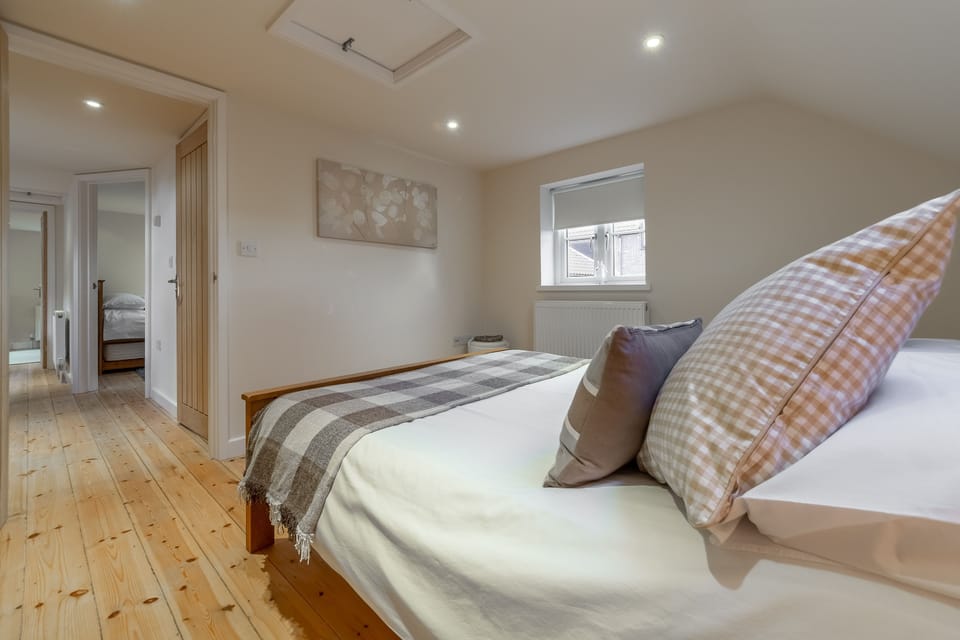 First floor: Bedroom two with double bed