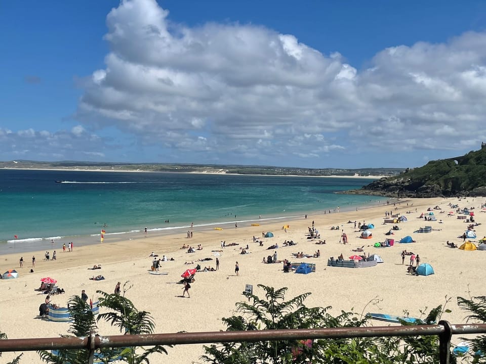 Porthminster Beach, our local beach, 5 minutes walk from o