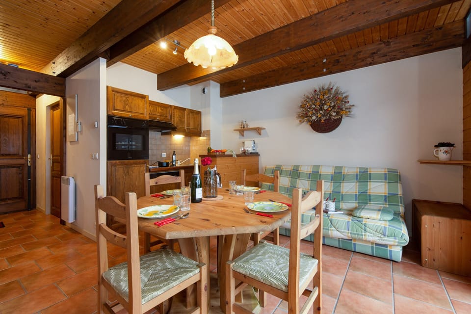 Living room and open plan kitchen