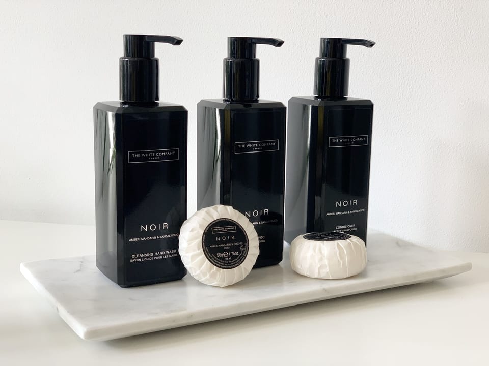 We offer our guests a full range of luxurious toiletries from The White Company