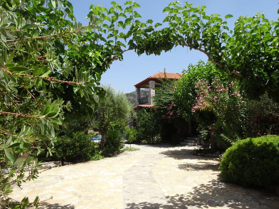 View from the drive towards Villa To Kyma, Stoupa.