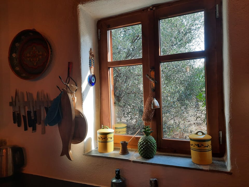 kitchen window Villa To Kyma Stoupa Greece