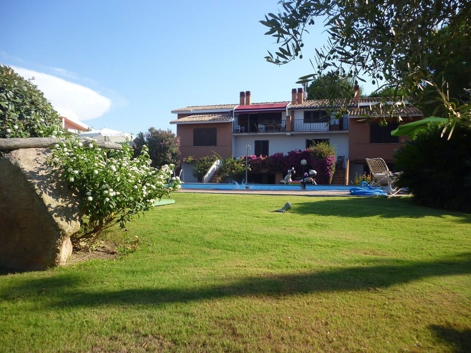 The flat there is in the ground floor of this big villa