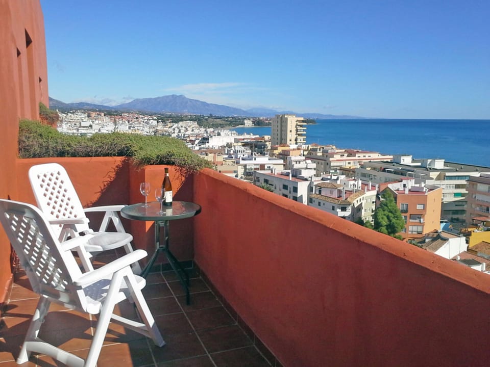 View of Estepona towards Marbella mountain