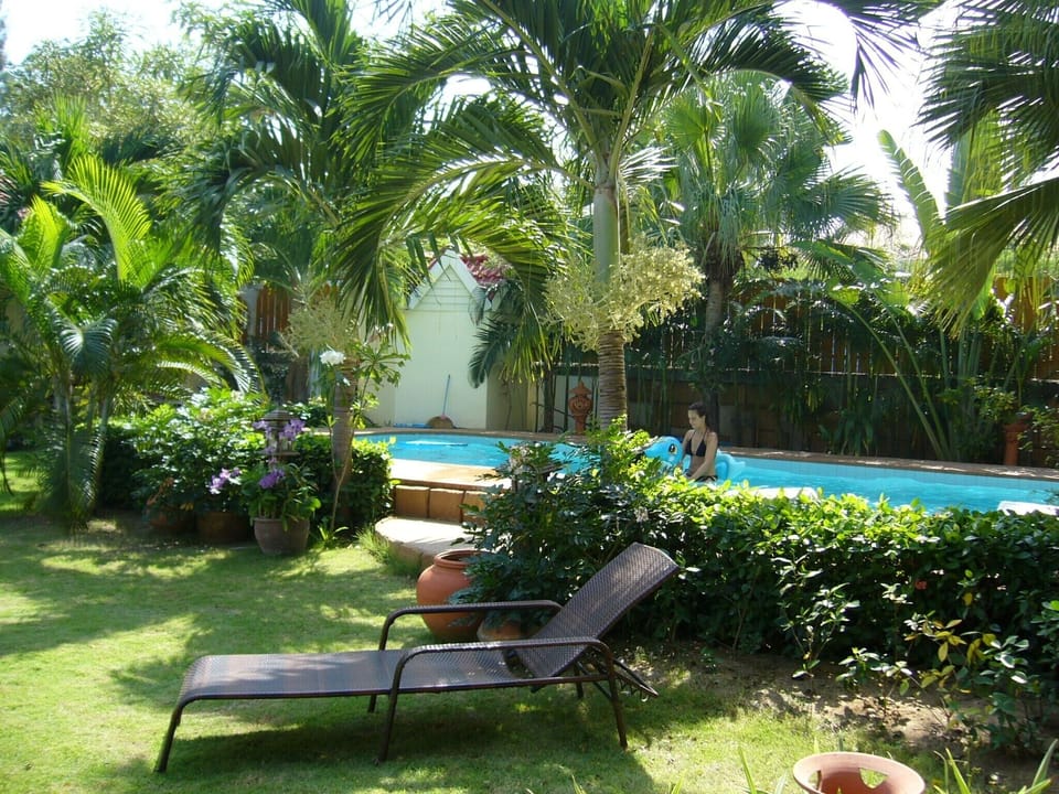 Backyard with pool
