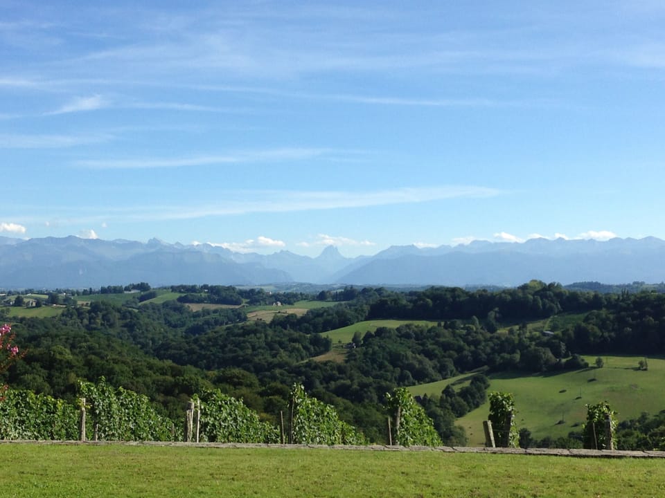 Views of the Pyrenees from the grounds of the Clos Mirabel Estate
