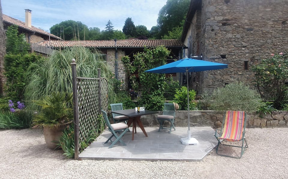 Private little terrasse in the courtyard