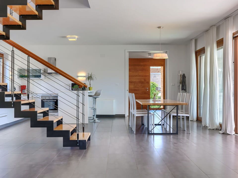 Table, Wood, Building, Plant, Hall, Houseplant, Door, Chair, Stairs, Floor