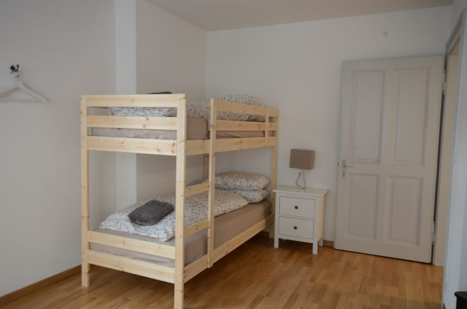 Bed 2 Quad.  Comfortable double & adult bunks.  Drawers and hangers.
