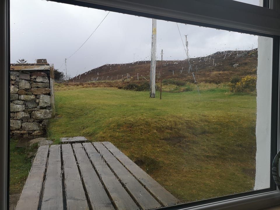 Kitchen window Outlook onto patio