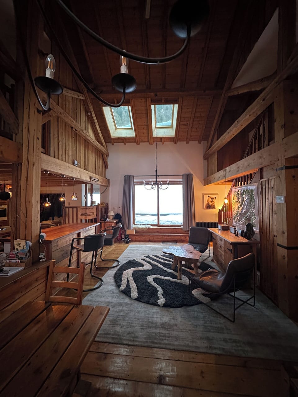 View to back terrace from dining area
