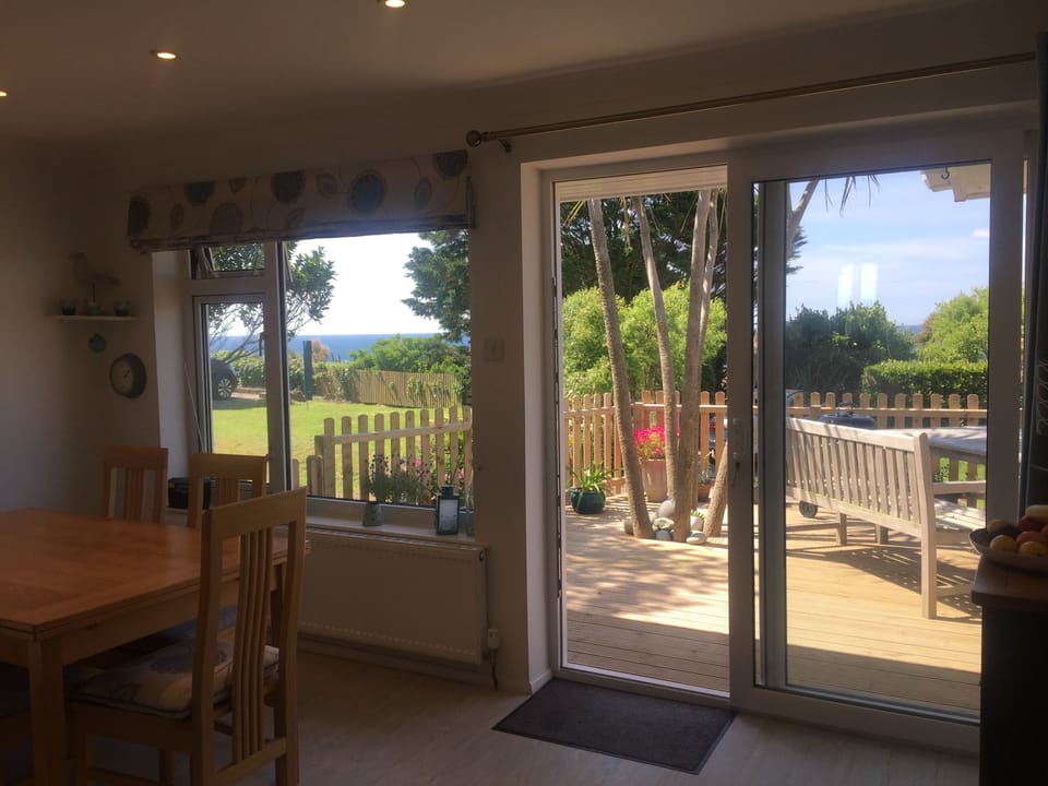 Kitchen door onto decking