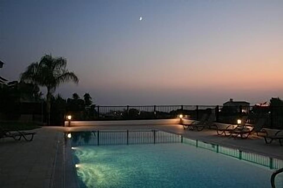 Pool at sunset