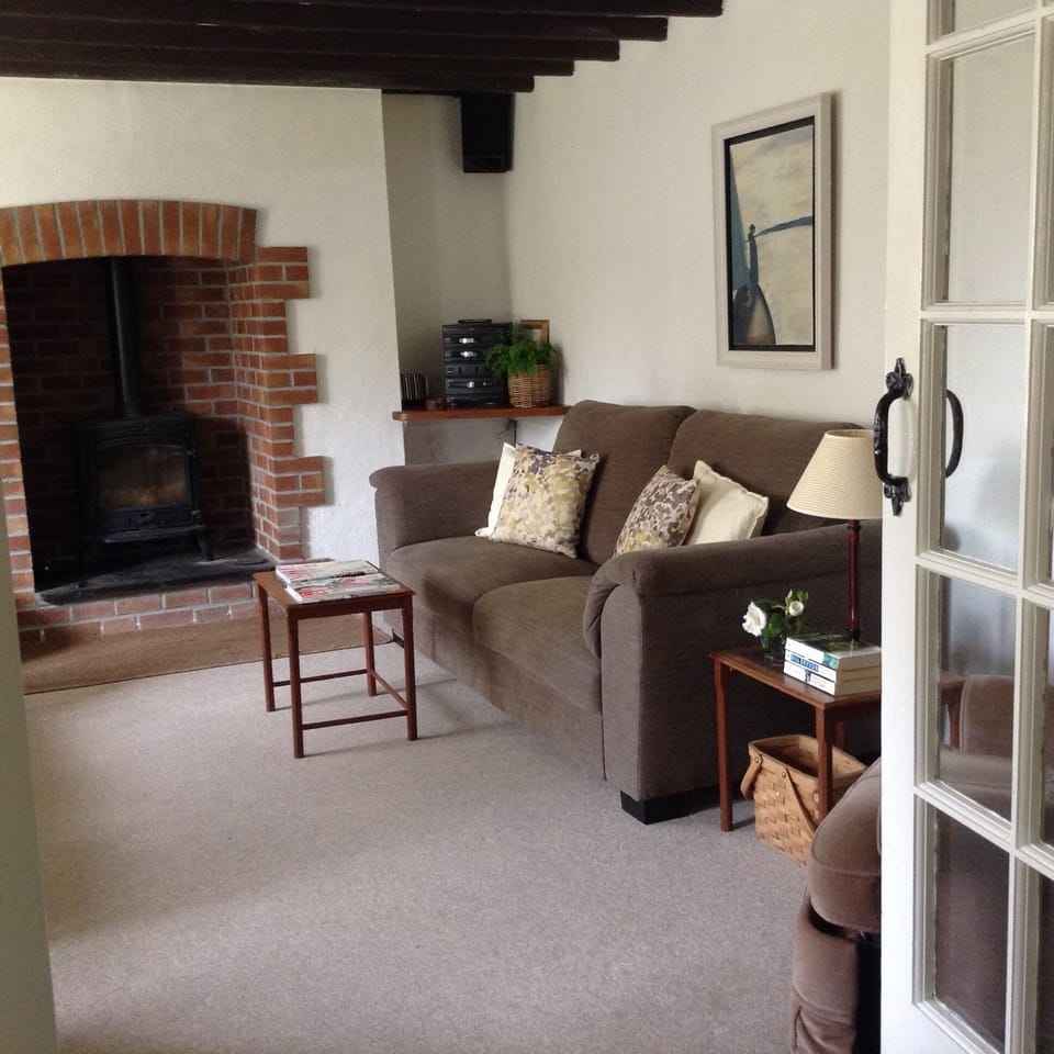 Lounge with log burner