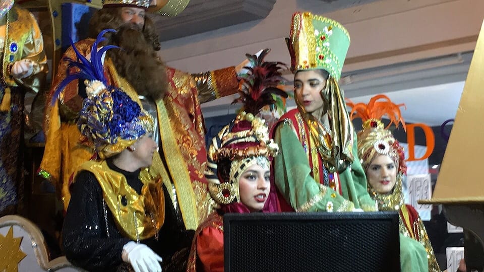 Three kings day January 6th one of Many Fiestas in Nerja 