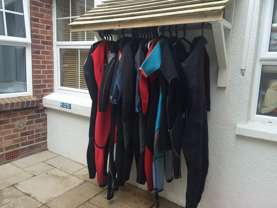 Wetsuit storage. 
