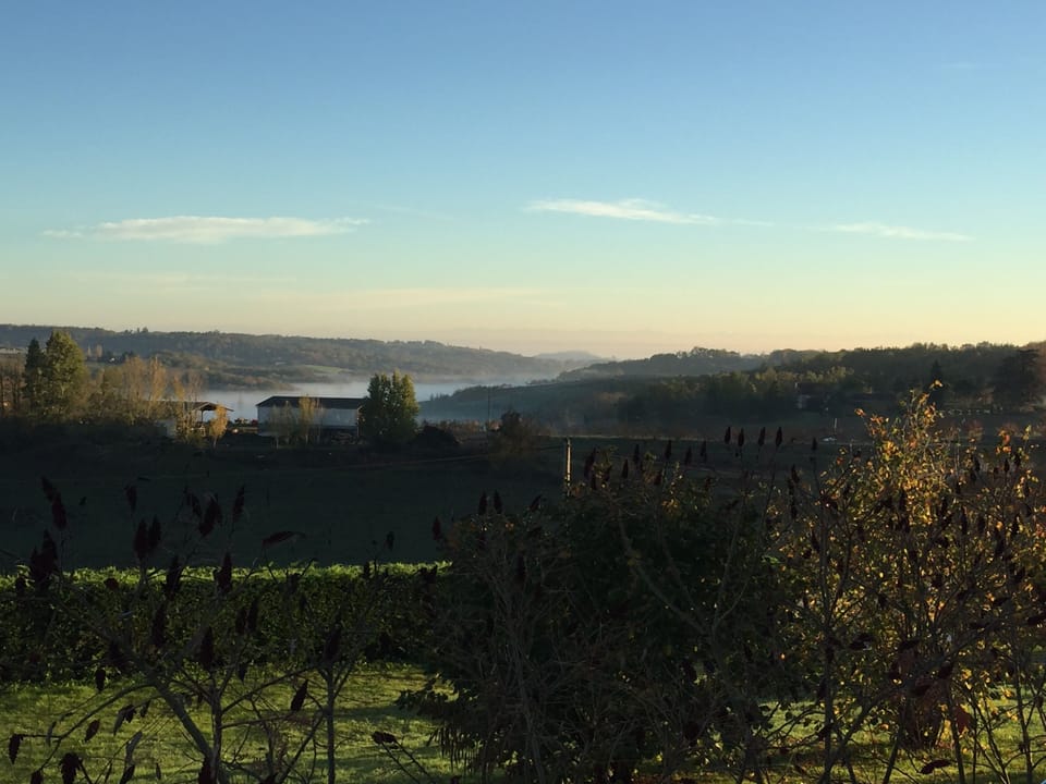 View south from drive, zoom in the Pyrenees can be seen on the horizon!