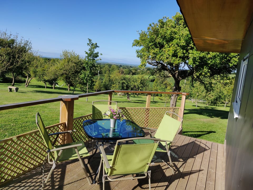 The view from the decking.