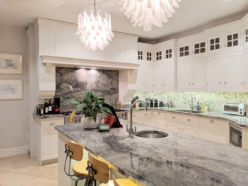 Kitchen 1: main kitchen with large 150cm wide double oven and island 