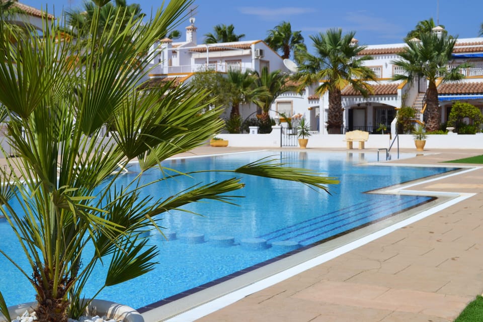 Villa viewed from shallow (baby) pool