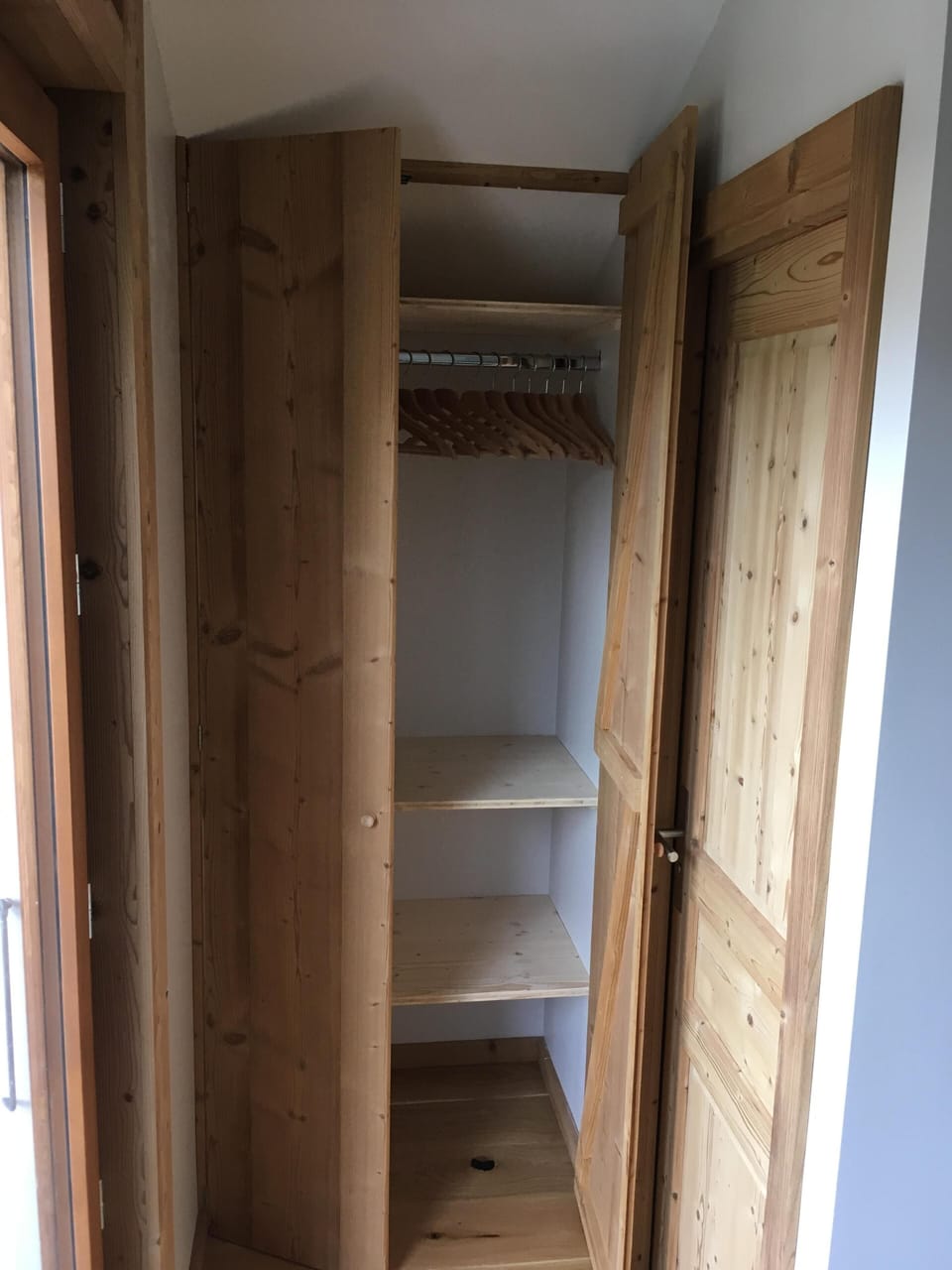 Storage in the lounge for anyone staying on the sofa-bed