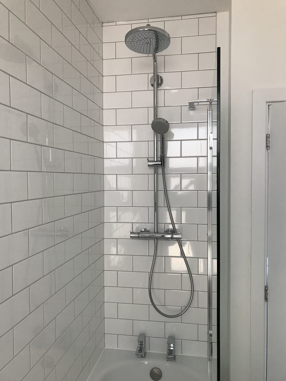 The bath and shower, with shower screen