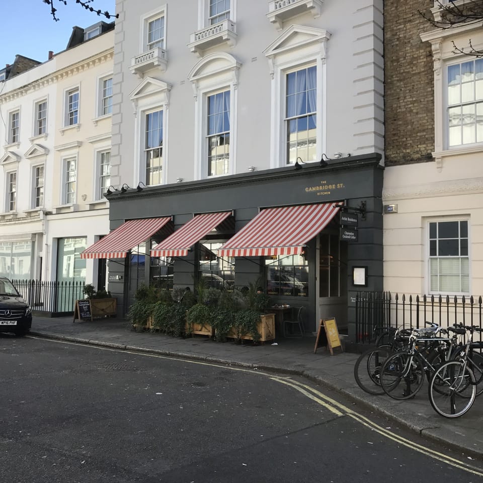 Local bistro... 30 steps from the flat.